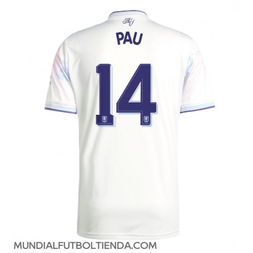 Camiseta Aston Villa Pau Torres #14 Tercera Equipación Replica 2025-26 mangas cortas